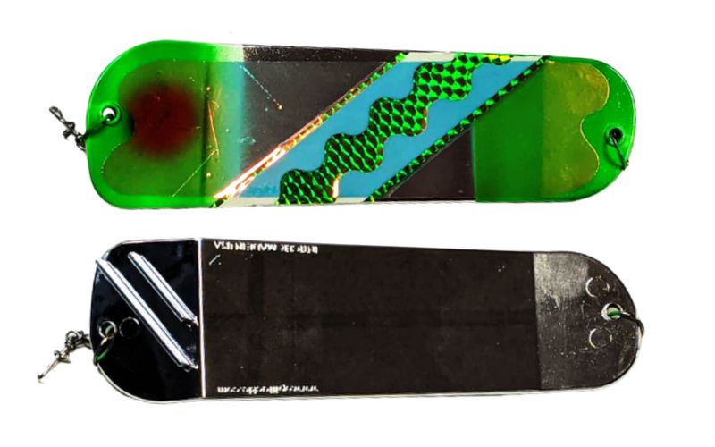 Salmon Candy Flasher 8" Green Knight UV