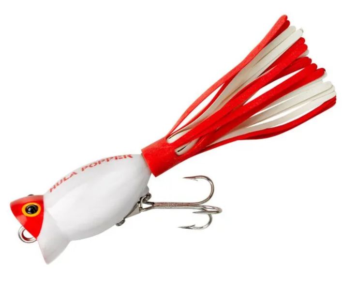 Arbogast Hula Popper 1/4oz Red/White