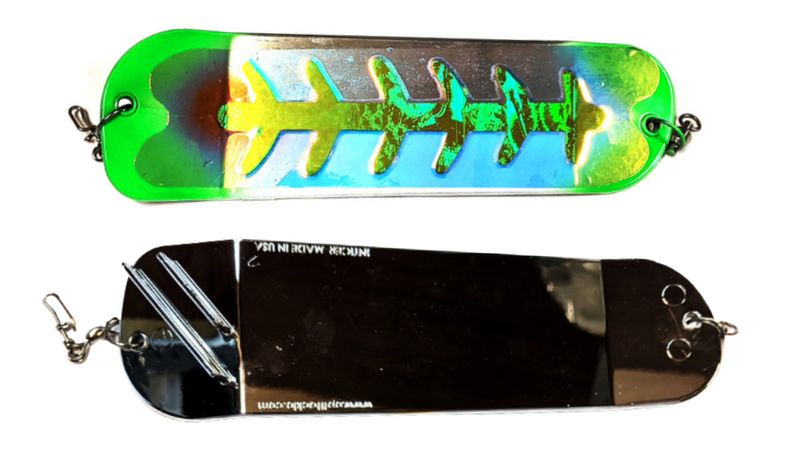 Salmon Candy Flasher 8" Green Jeans UV