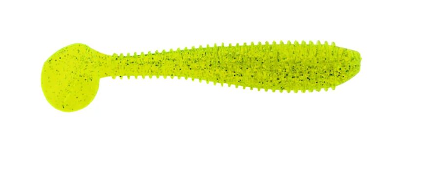 Walleye Assassin Lit’l Boss 3.5” Chartreuse Silver Glitter