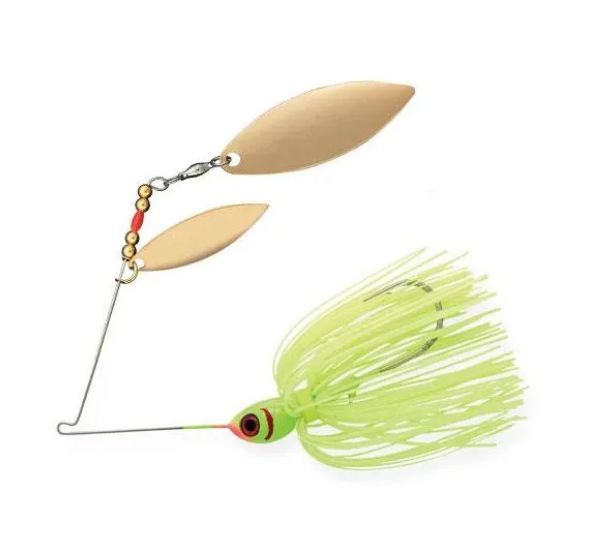 Booyah Double Willow Blade Spinnerbait 3/8oz Chartreuse