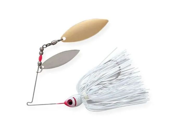 Booyah Double Willow Blade Spinnerbait 3/8oz Snow White