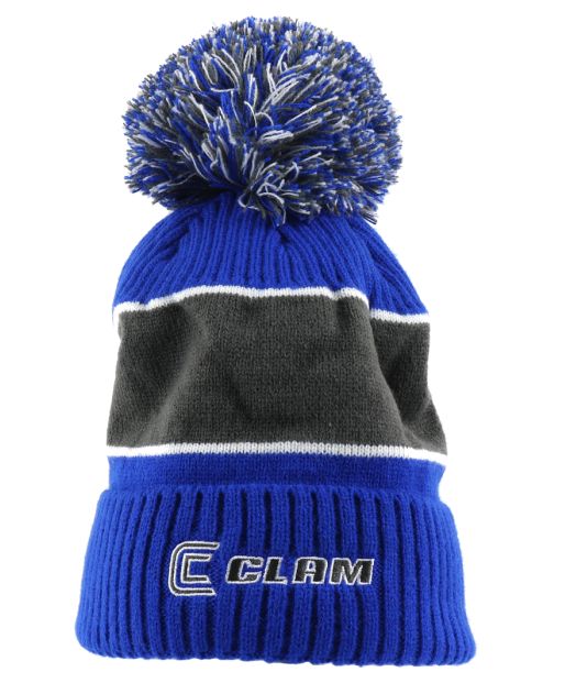 Clam Pom Hat Blue