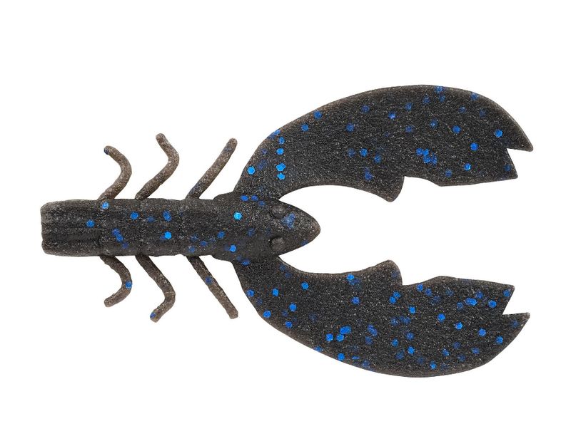 Berkley Powerbait MaxScent Chigger Craw 4” Black Blue Fleck