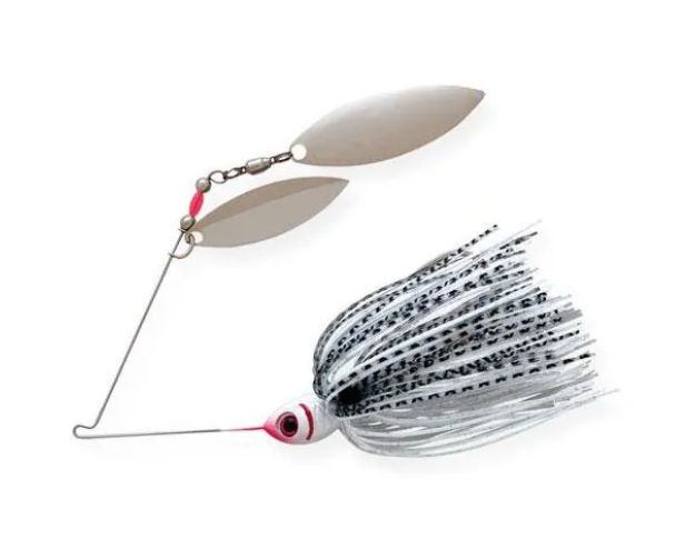 Booyah Double Willow Blade Spinnerbait 3/8oz Silver Shad