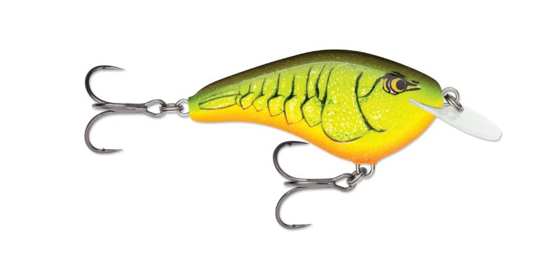 Rapala OG Slim 6 Chartreuse Rootbeer Crawdad