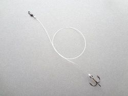 Z-Leaders Fluorocarbon Bleeding Treble Rig 20# #6