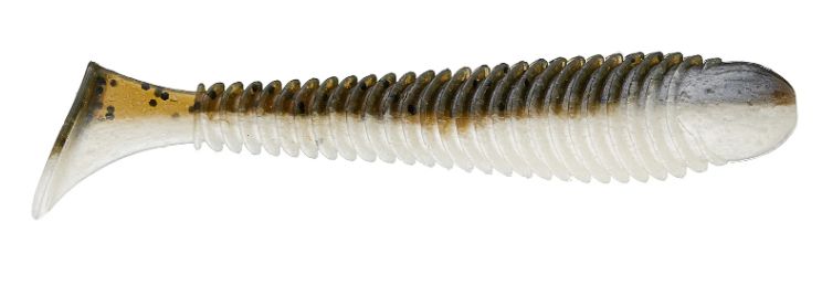 Googan Saucy Swimmer 3.3" Green Pumpkin Pearl