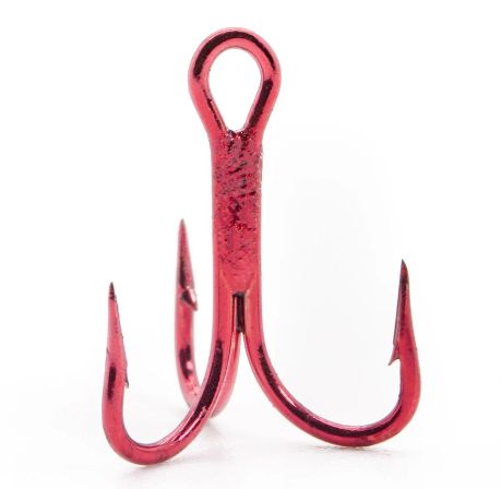 Mustad Treble Hook 5pk Red #12