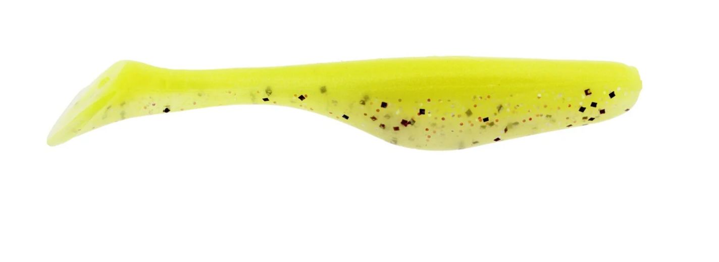 Walleye Assassin Turbo Shad 4” Limetreuse Ghost