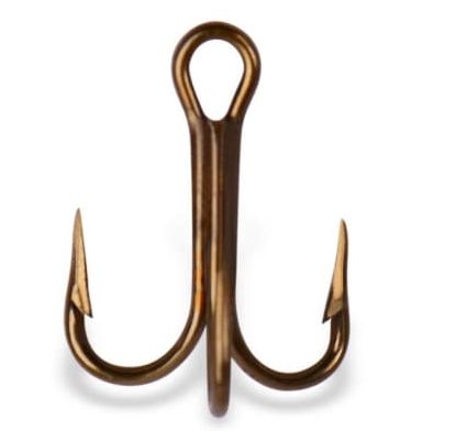 Mustad Treble Hook Bronze #8