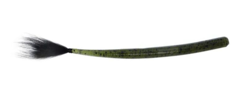 Rabid Baits Shaker Worm 6” Green Pumpkin Black