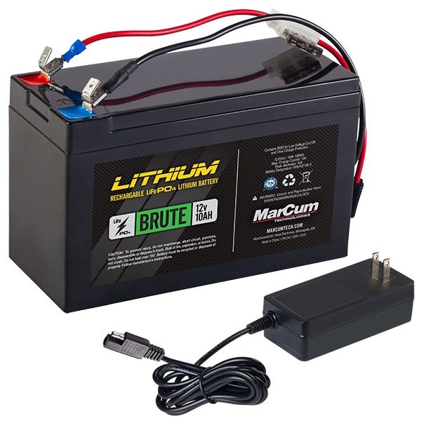 Marcum Brute Lithium Battery Kit 10 Amp 12 Volt