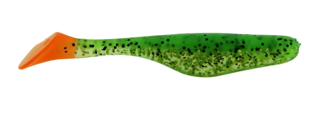 Walleye Assassin Turbo Shad 4” Fire tiger