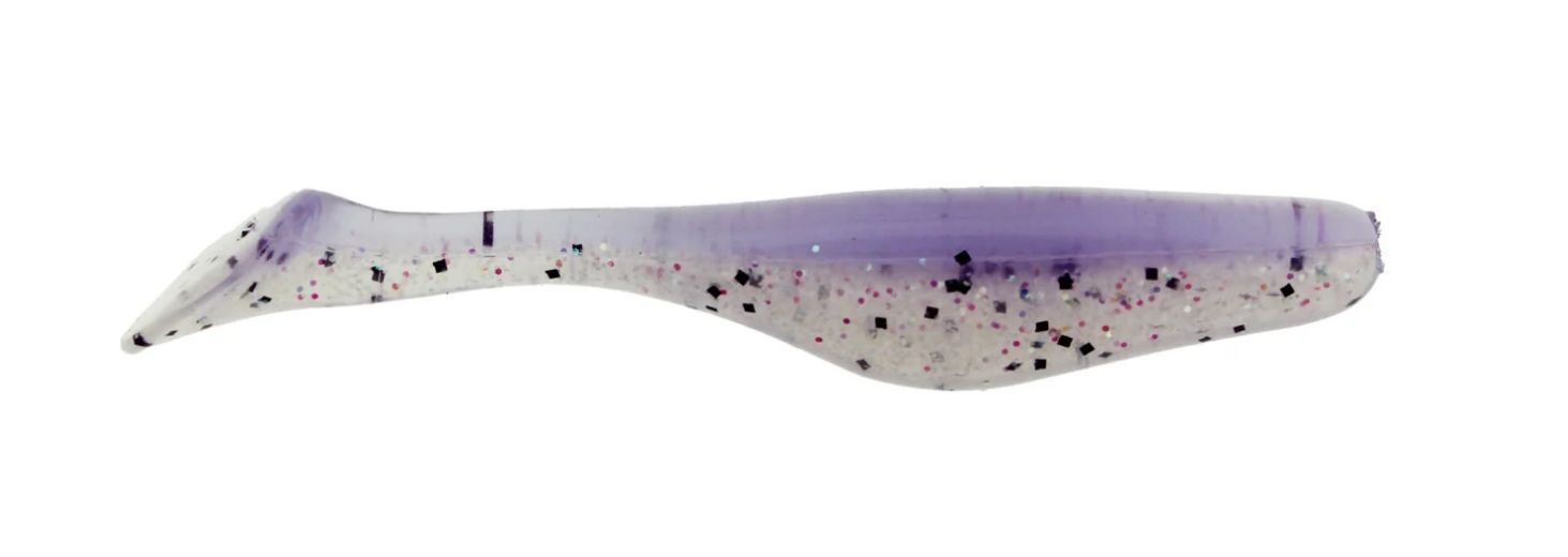 Walleye Assassin Turbo Shad 4” Albino Ghost
