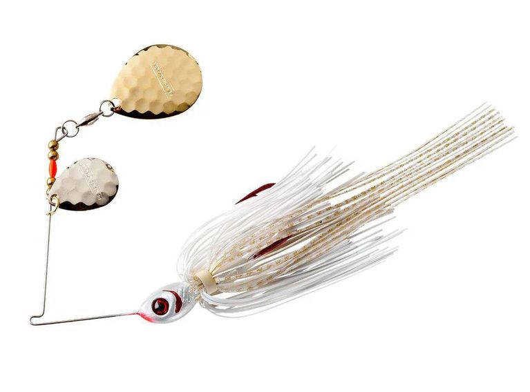Booyah Tux and Tails Spinnerbait 3/8oz White Gold