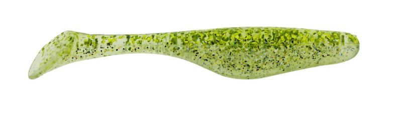 Walleye Assassin Turbo Shad 4” Chartreuse Diamond