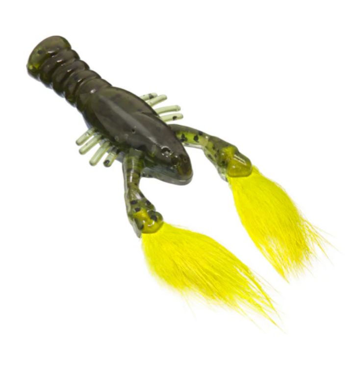 Rabid Baits Rabid Craw 3” Green Pumpkin Yellow