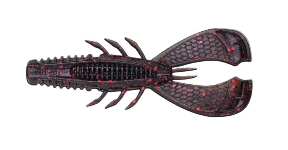 Rapala Crush City Cleanup Craw 3.5” Black Red Flake