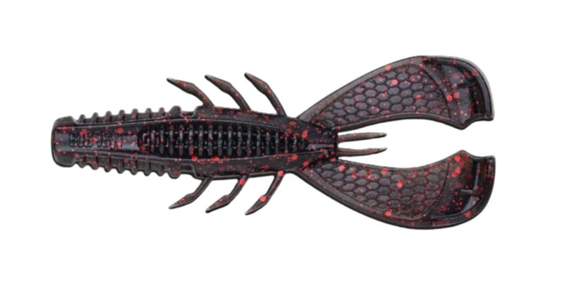 Rapala Crush City Cleanup Craw 3.5” Black Red Flake