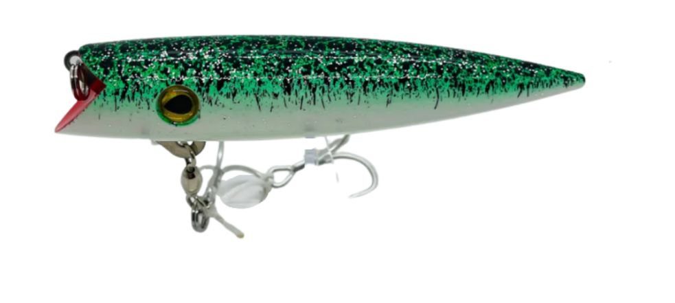 Gator Tackle Full Boat Plug Green Splatterback