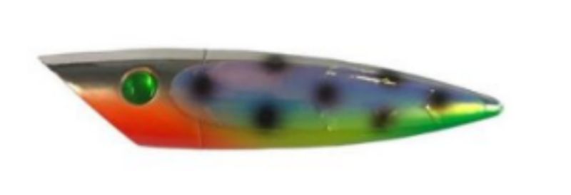 Salmon Candy Plug 4" Chrome Rasta Goose UV