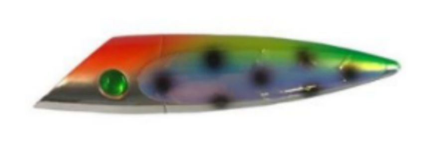 Salmon Candy Plug 5" Chrome Rasta Goose UV