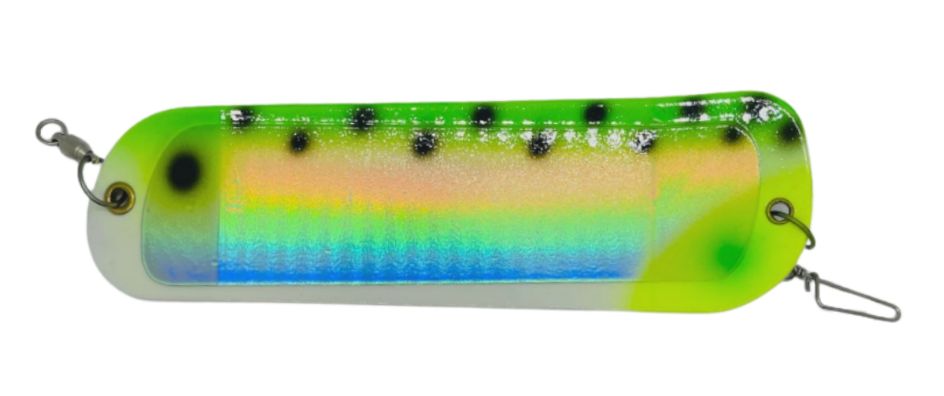 Gator Tackle Flasher 8" Rainbow Leopard Superglow