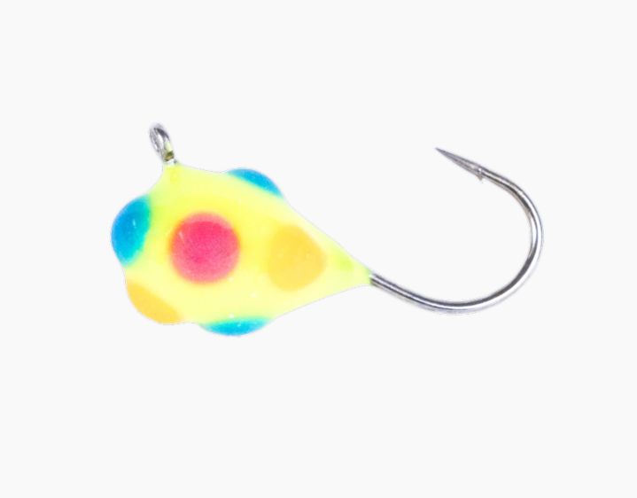 Clam Confetti Drop #14 Chartreuse Multi-Color Glow Dot