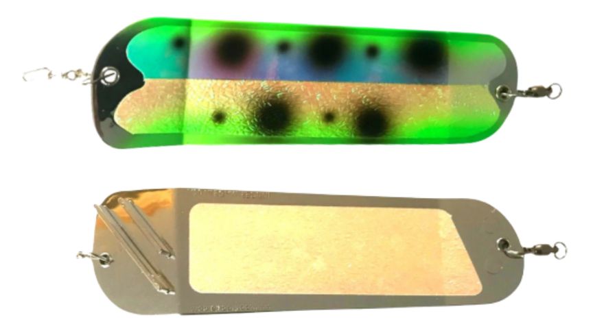 Salmon Candy Flasher 8" Chrome Frog Bam