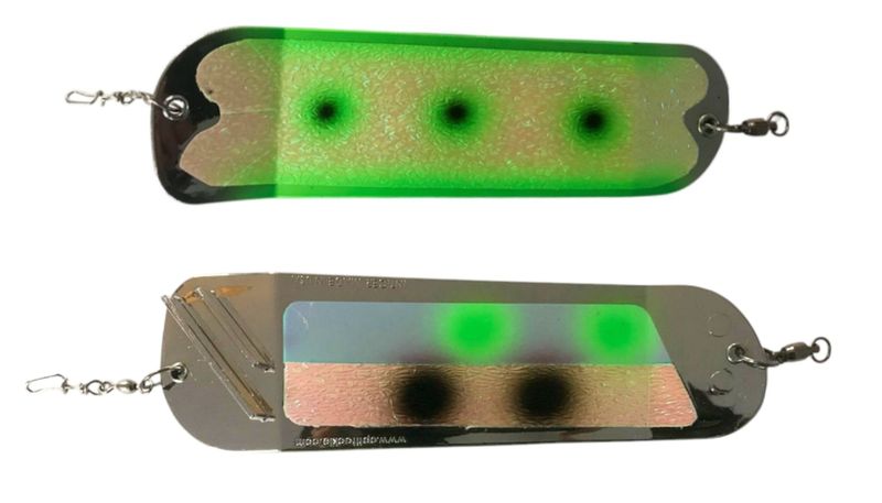 Salmon Candy Flasher 8" Chrome ICON Bam