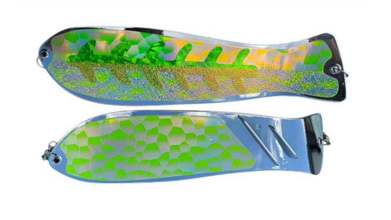 Screamin' Drags 12" Dual Fin Fish Blade Toxic UV