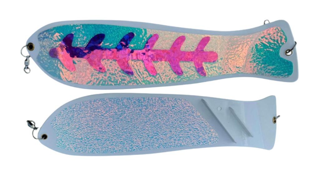 Screamin' Drags 12" Dual Fin Fish Blade White Megatron