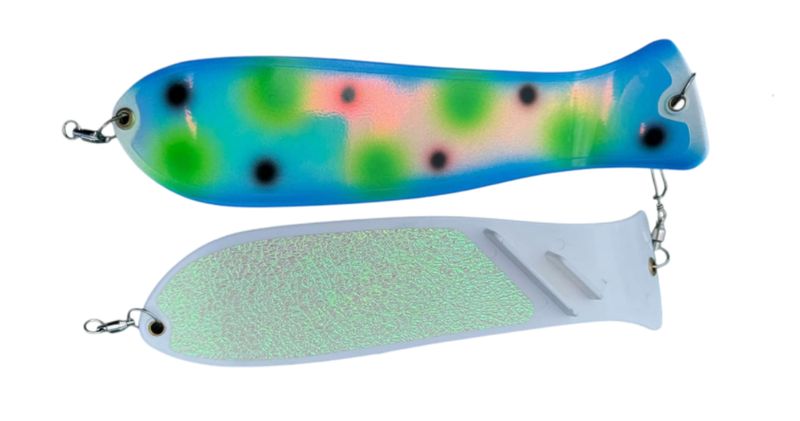 Screamin' Drags 10" Dual Fin Fish Blade Aqua Frog