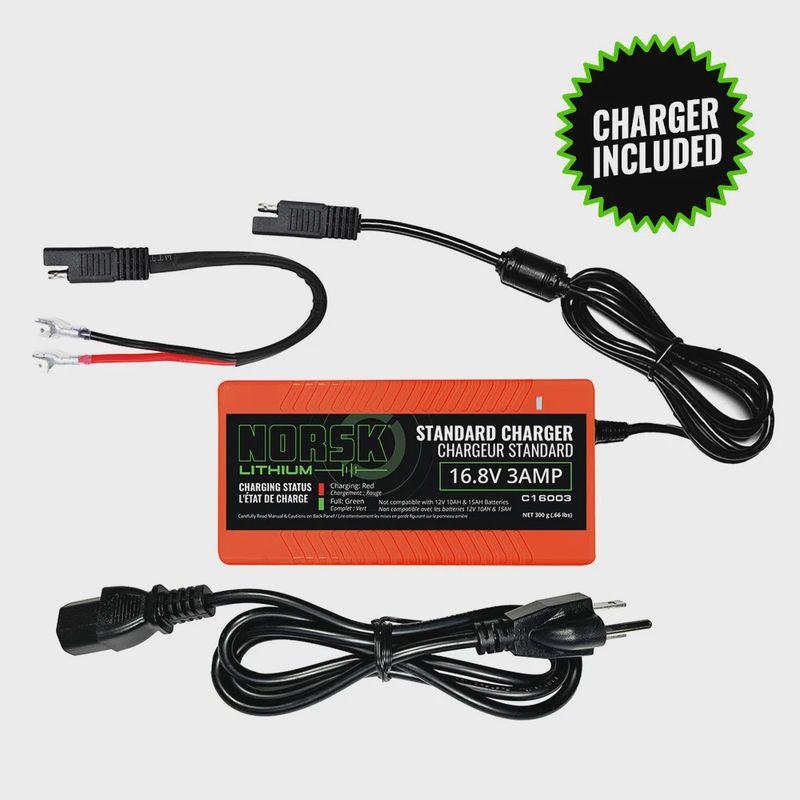 Norsk Battery &amp; Charger Lithium 14.8V 30 Amp
