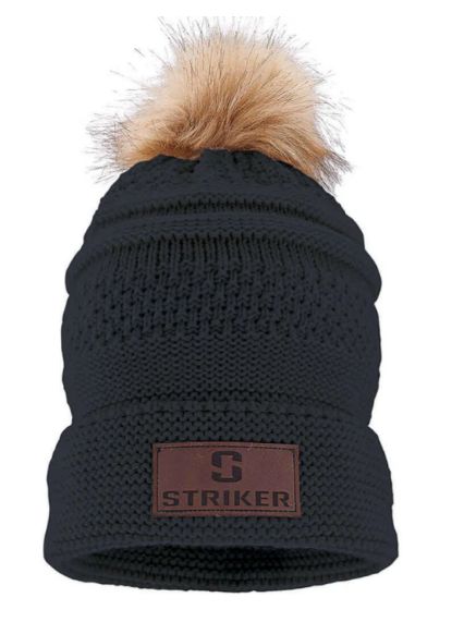 Striker Bemidji Fur Pom Hat Black