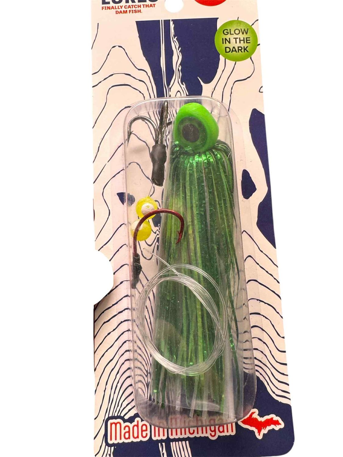 Beaver's Lures Big Eyed Trolling Fly Dill Pickle