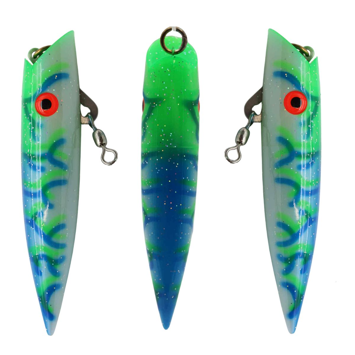 Silver Horde Ace Hi Plug 5" Glow Blue Seahawk