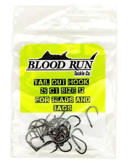 Blood Run Tail Out Hook 25ct #10