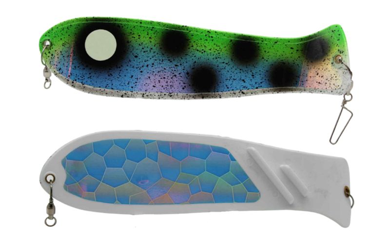 Screamin' Drags 10" Dual Fin Fish Blade Green Goby