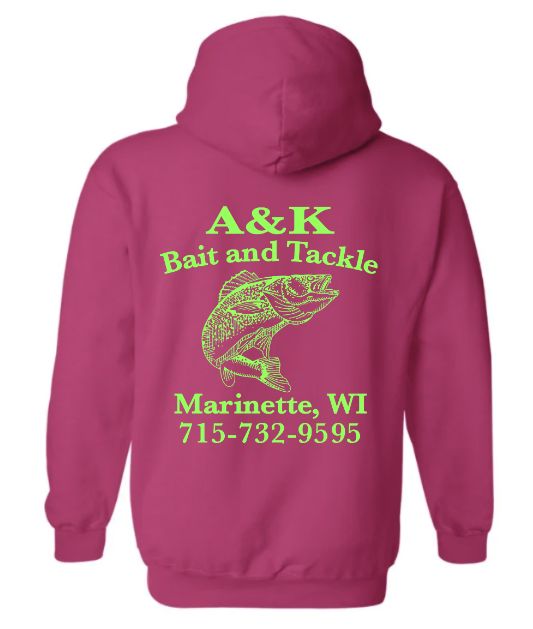 Heliconia A&amp;K Hooded Sweatshirt, Logo Color: Green, Size: XS
