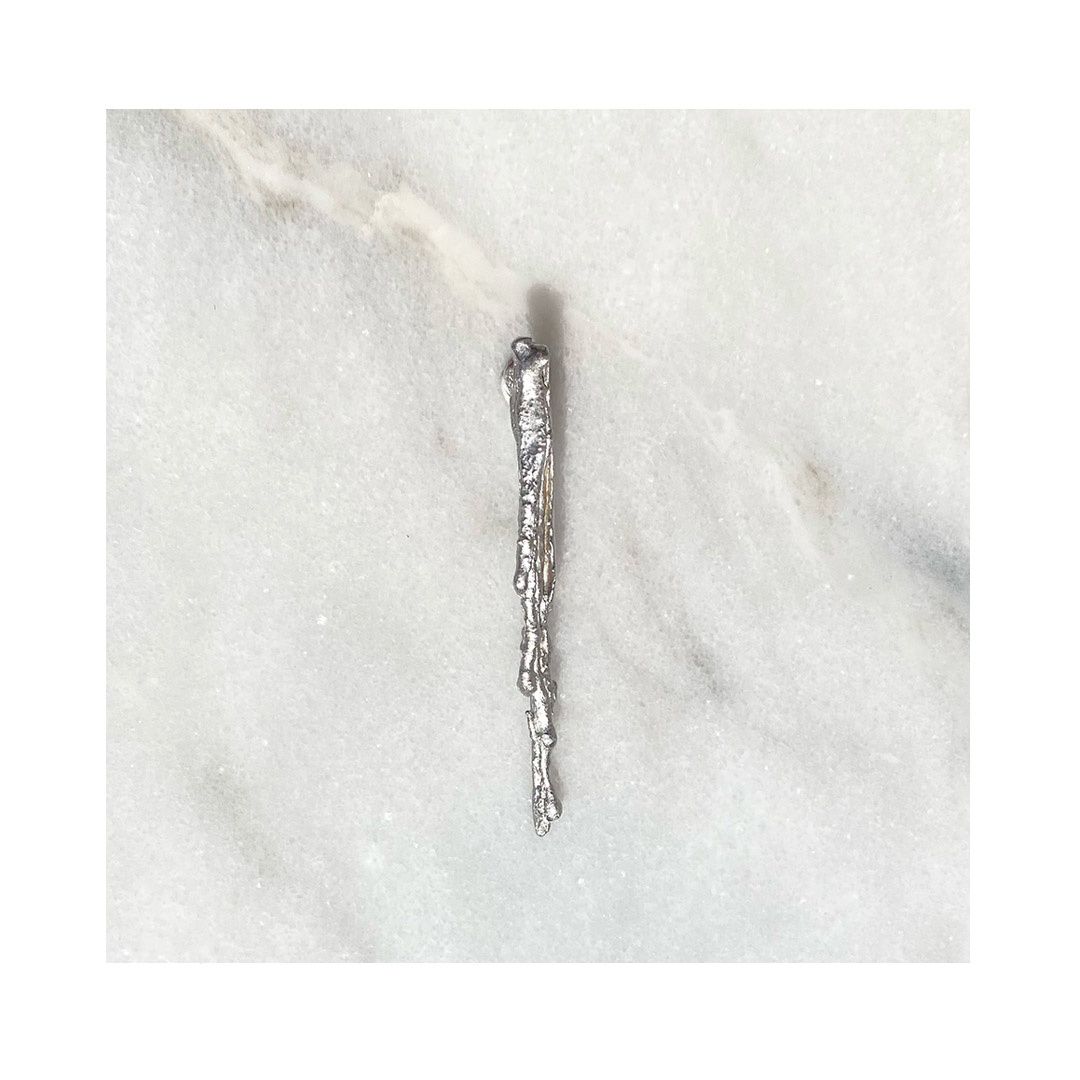 THE POURED BIG EARRING - Silver