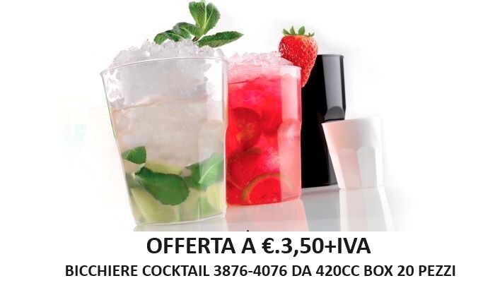OFFERTA SU BICCHIERI COCKTAIL GOLDPLAST