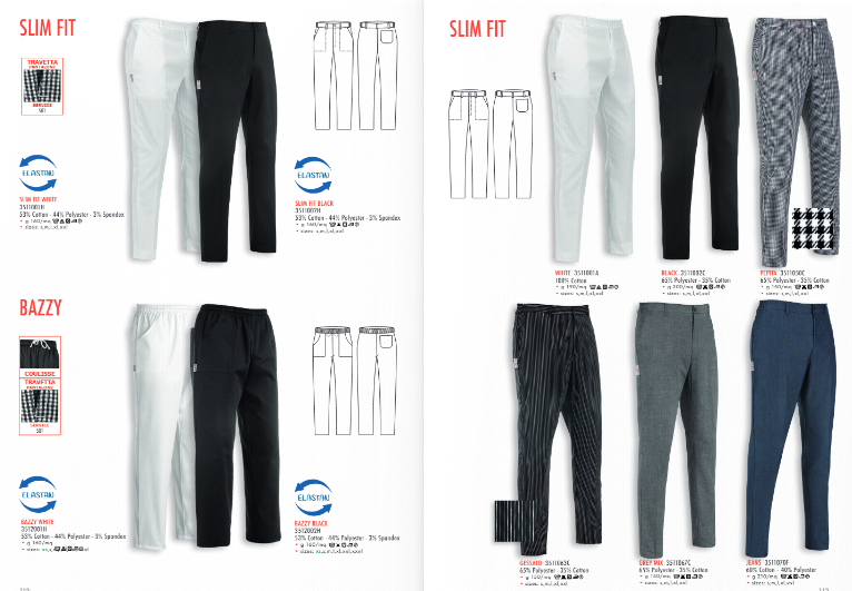 PANTALONI DA CUOCO UNISEX