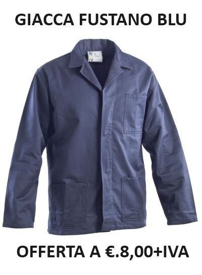 GIACCA COTONE FUSTAGNO 100% BLU