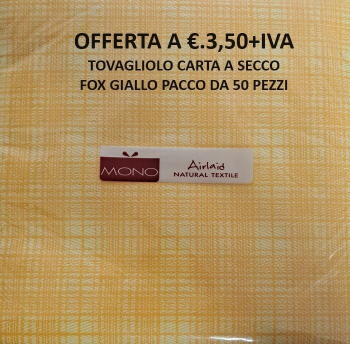 TOVAGLIOLI 40X40 CARTA A SECCO IN OFFERTA