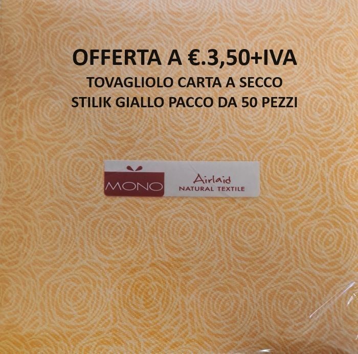TOVAGLIOLI 40X40 CARTA A SECCO IN OFFERTA