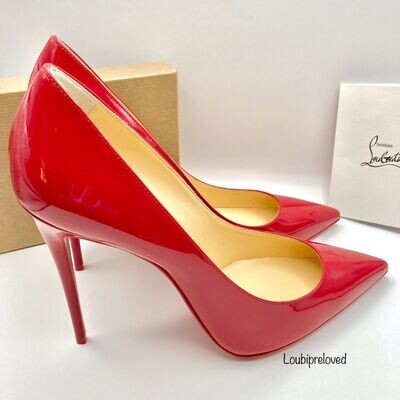 Christian Louboutin Pigalle 100 Cerise Patent Calf UK 5 (EU 38)