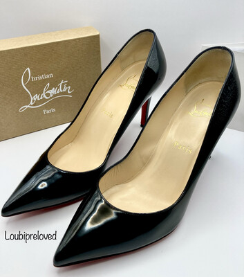 Christian Louboutin Kate 85 Black Patent Calf UK 5.5 (EU 38.5)