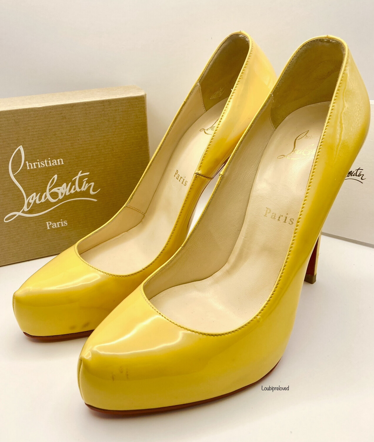 Christian Louboutin Rolando 120 Yellow Patent UK 5 (EU 38)